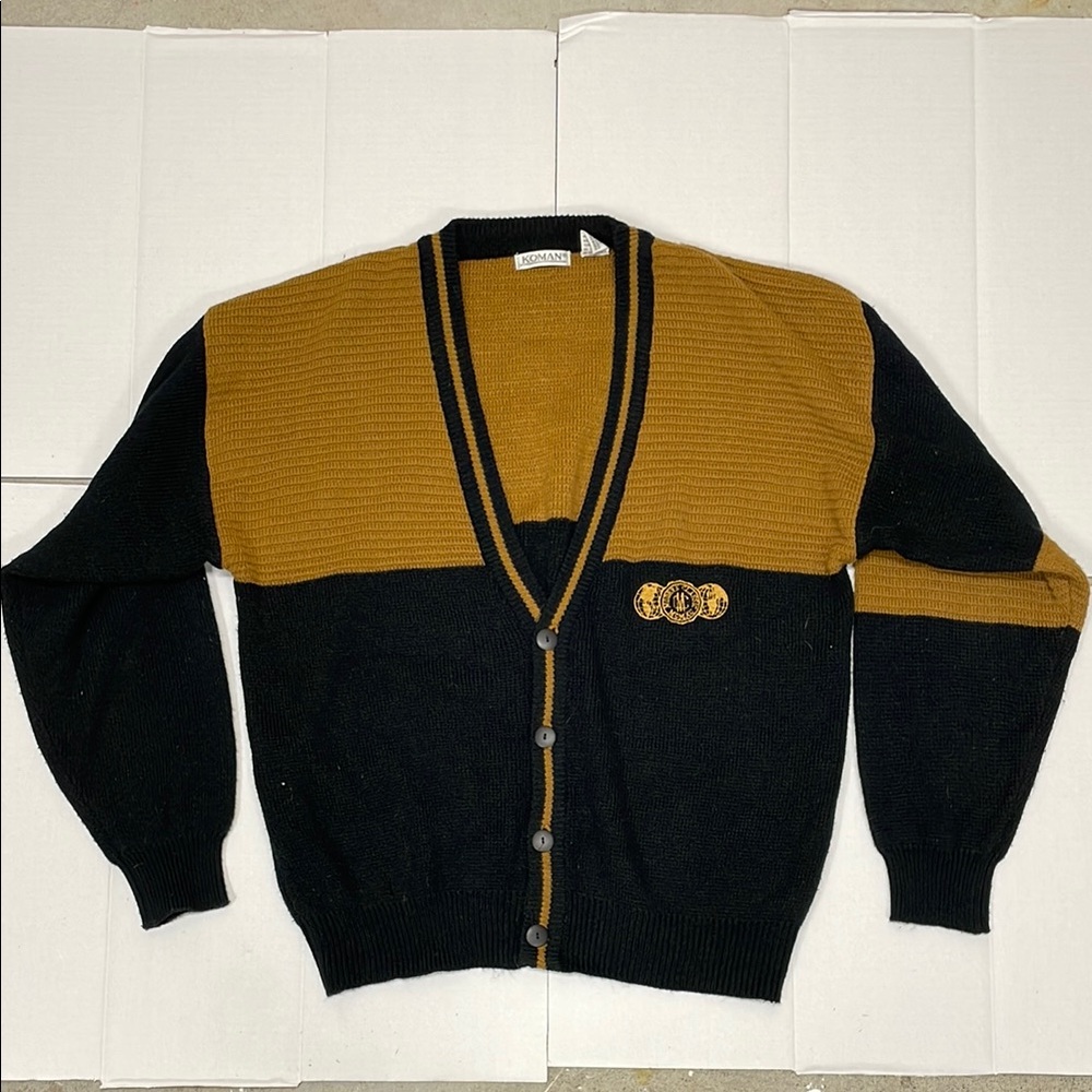 Vintage Black and Brown Cardigan